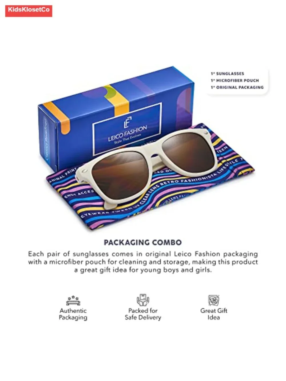 Kids Polarized Retro Sunglasses Shatterproof UV400 Protection Children Sun
